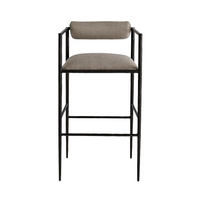 Musa Pewter Iron Bar Stool