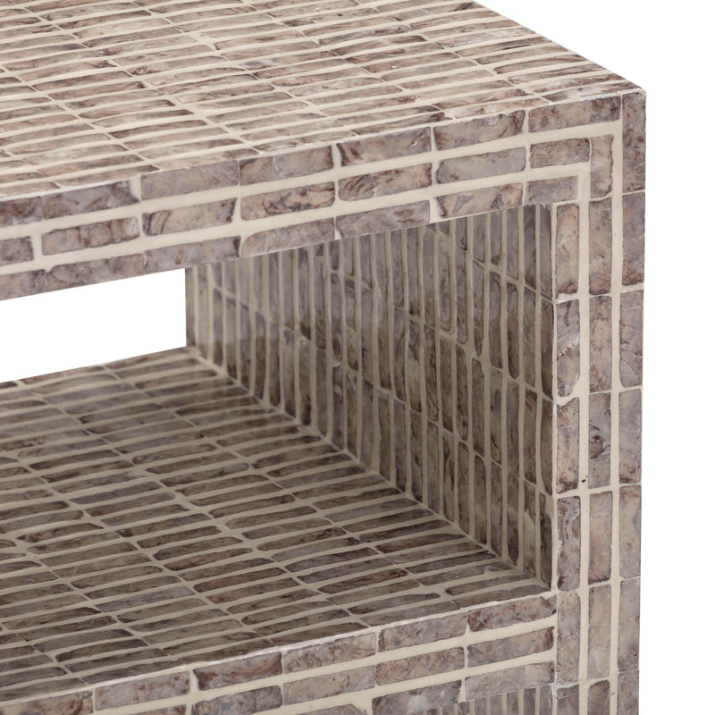 Monroe Lavender Capiz Shell Nightstand