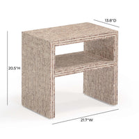 Monroe Lavender Capiz Shell Nightstand