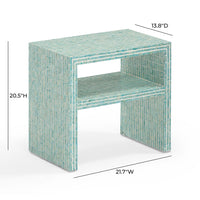 Monroe Blue Capiz Shell Nightstand
