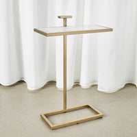 Royale Quartz & Gold Accent Table