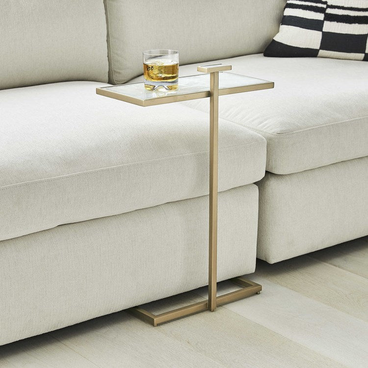 Royale Quartz & Gold Accent Table