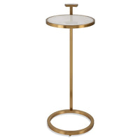 Royale Round Quartz & Gold Accent Table