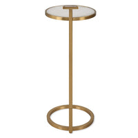 Royale Round Quartz & Gold Accent Table