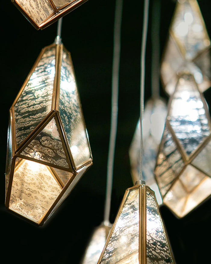 Verdi Mirror 7-Light Linear Multi-Drop Pendant