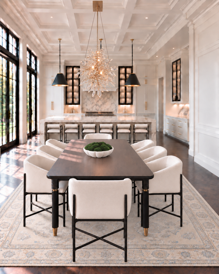 Carra Ivory Hand Tufted New Zealand Wool Luxury Area Rug