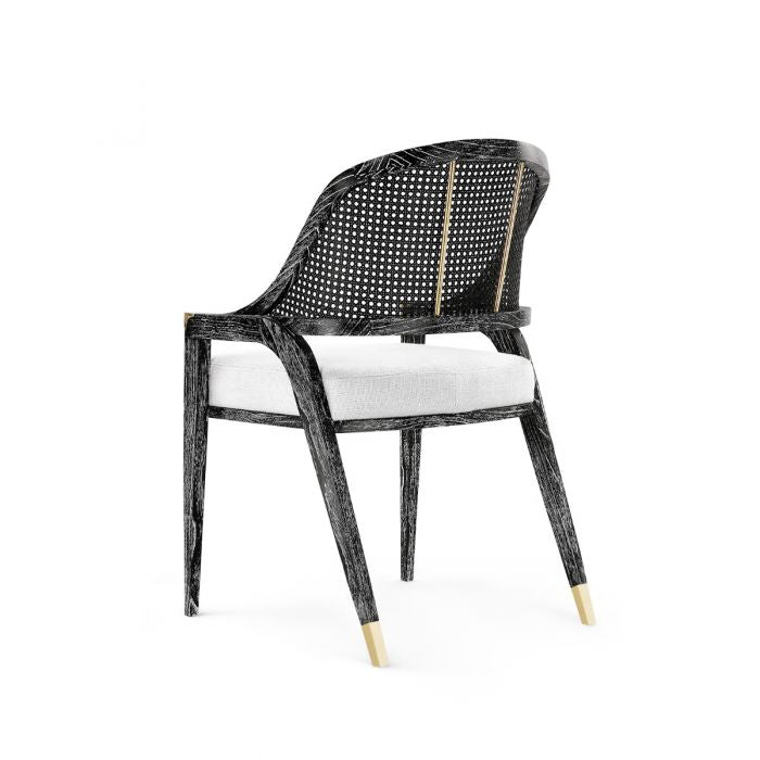 Eden Black & Natural Linen Dining Chair