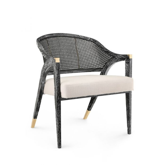 Eden Black & Linen Accent Chair