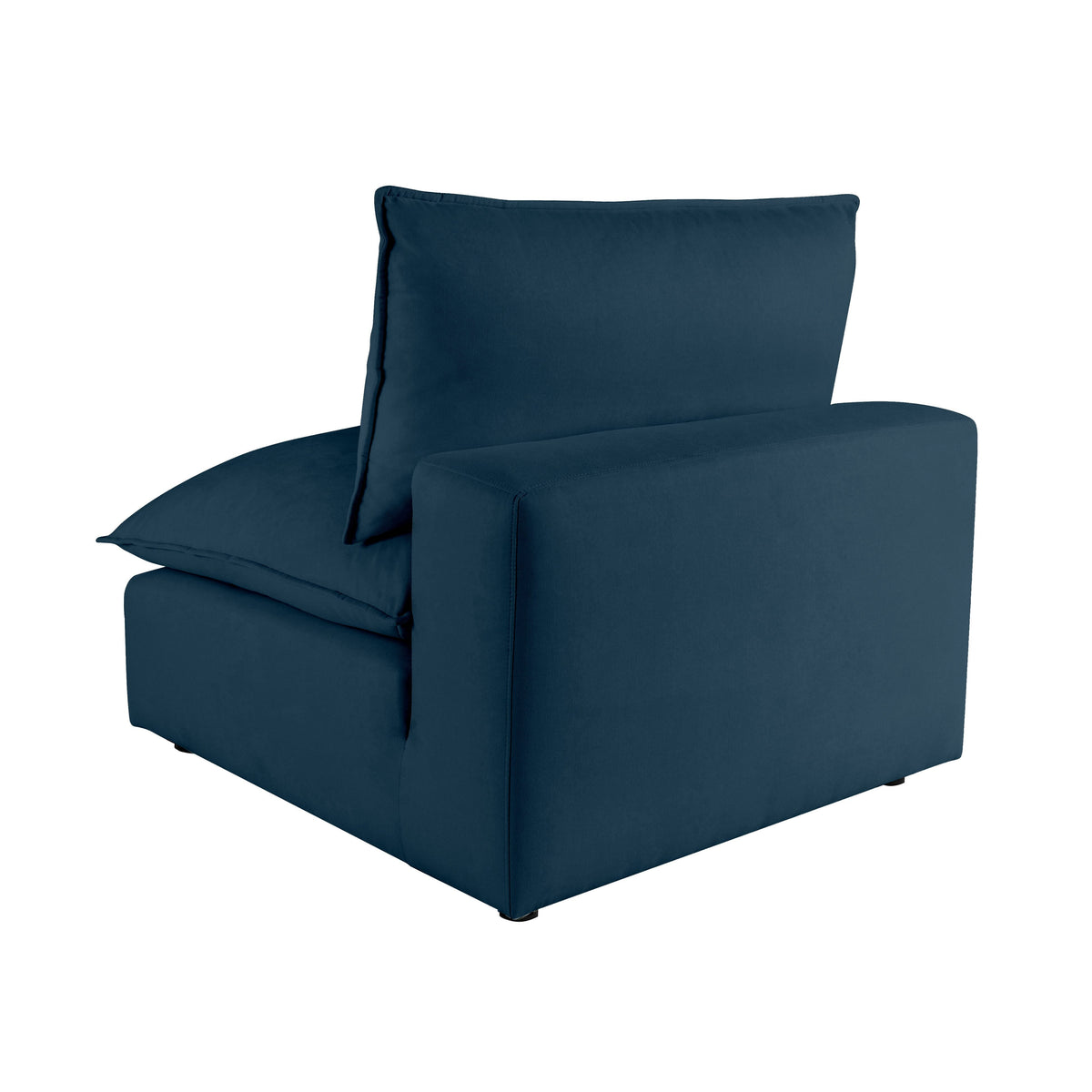 Cali Navy Performance Fabric Modular Armless Chair
