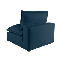 Cali Navy Performance Fabric Modular Armless Chair