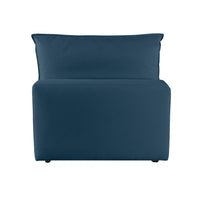 Cali Navy Performance Fabric Modular Armless Chair