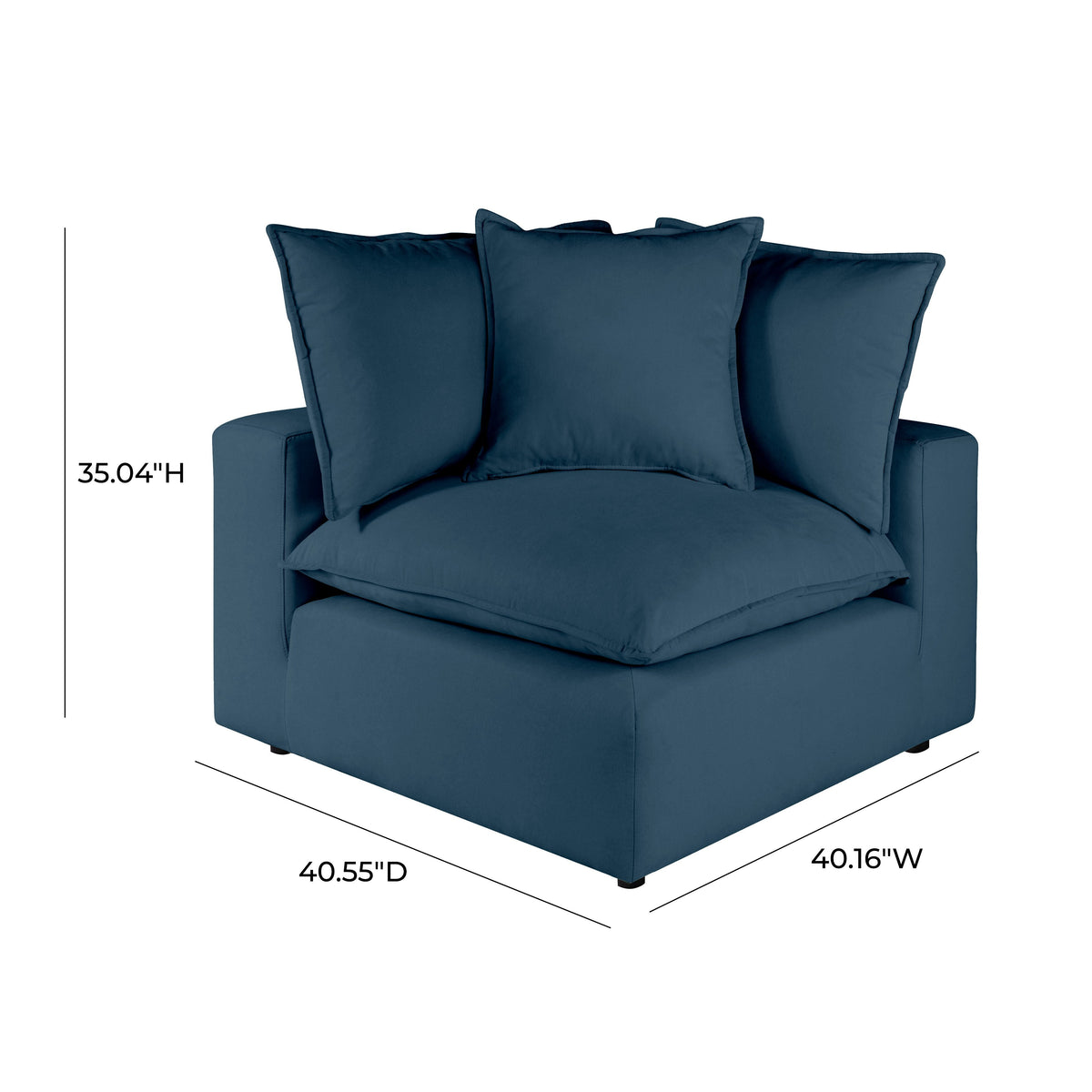 Cali Navy Performance Fabric Modular Corner Chair