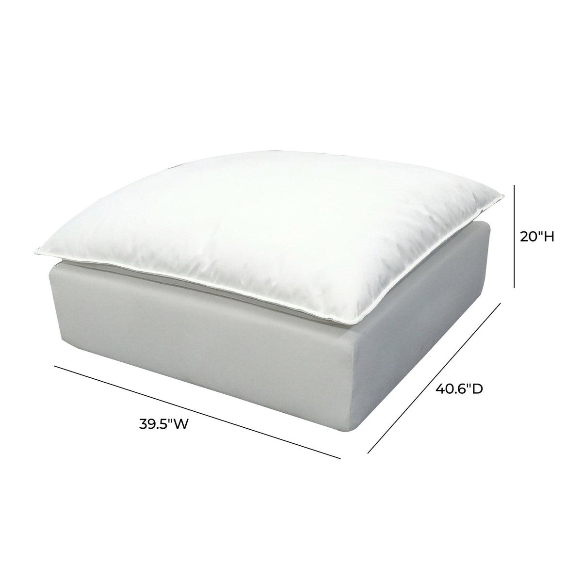 Cali Pearl Performance Fabric Ottoman