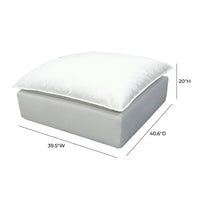 Cali Pearl Performance Fabric Ottoman