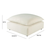 Cali Natural Performance Fabric Ottoman