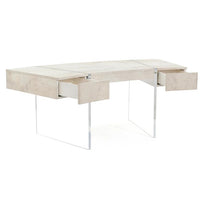 Lotus 77” Side Drawer With Acrylic Curved Desk