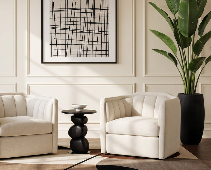 Birrit Performance Fabric Swivel Armchair