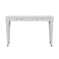 Blythe White Burl Rectangular Desk- Luxury Living Collection