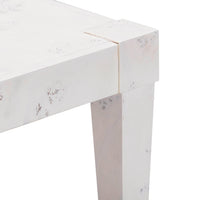 Blythe White Burl Rectangular Desk- Luxury Living Collection