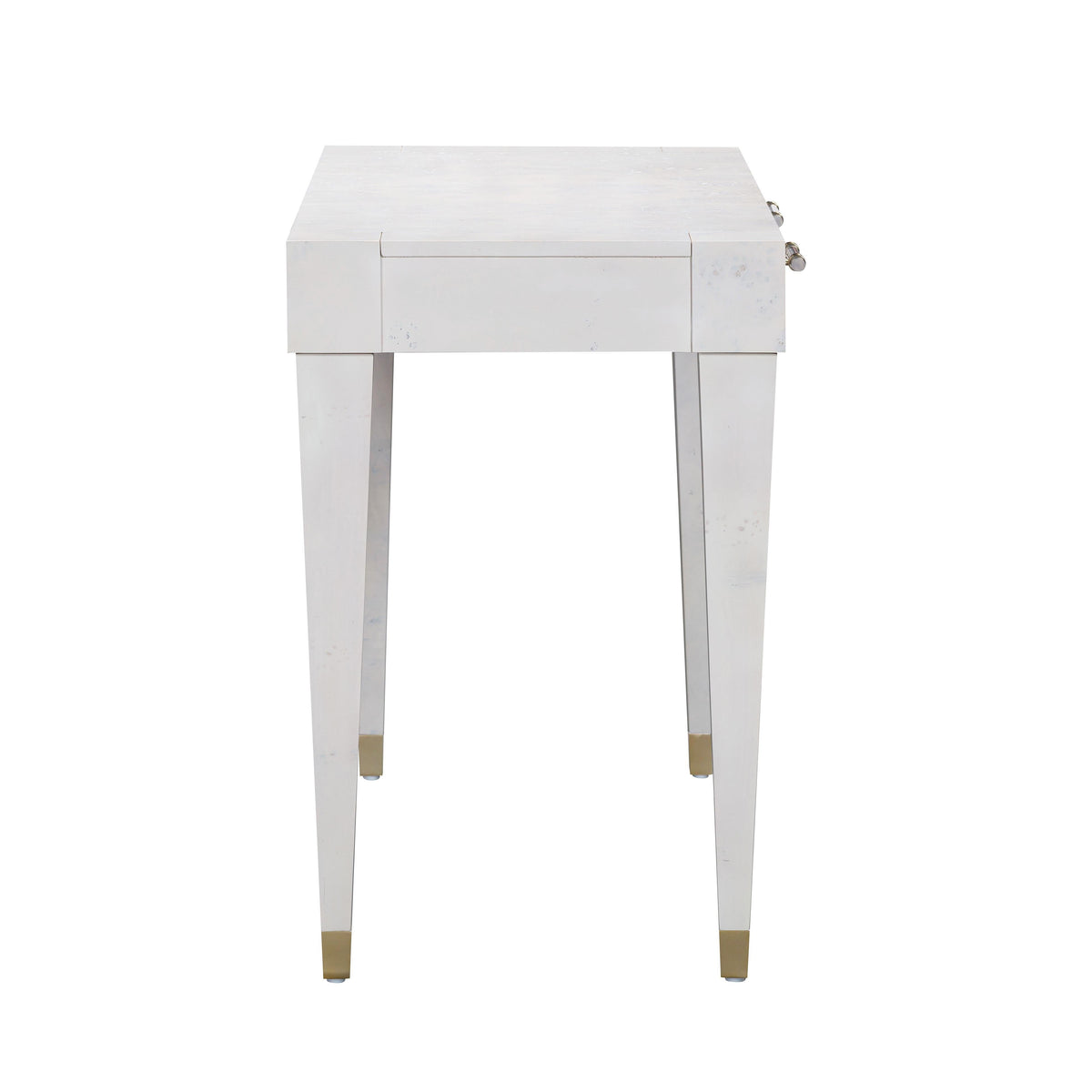 Blythe White Burl Rectangular Desk- Luxury Living Collection
