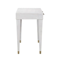 Blythe White Burl Rectangular Desk- Luxury Living Collection