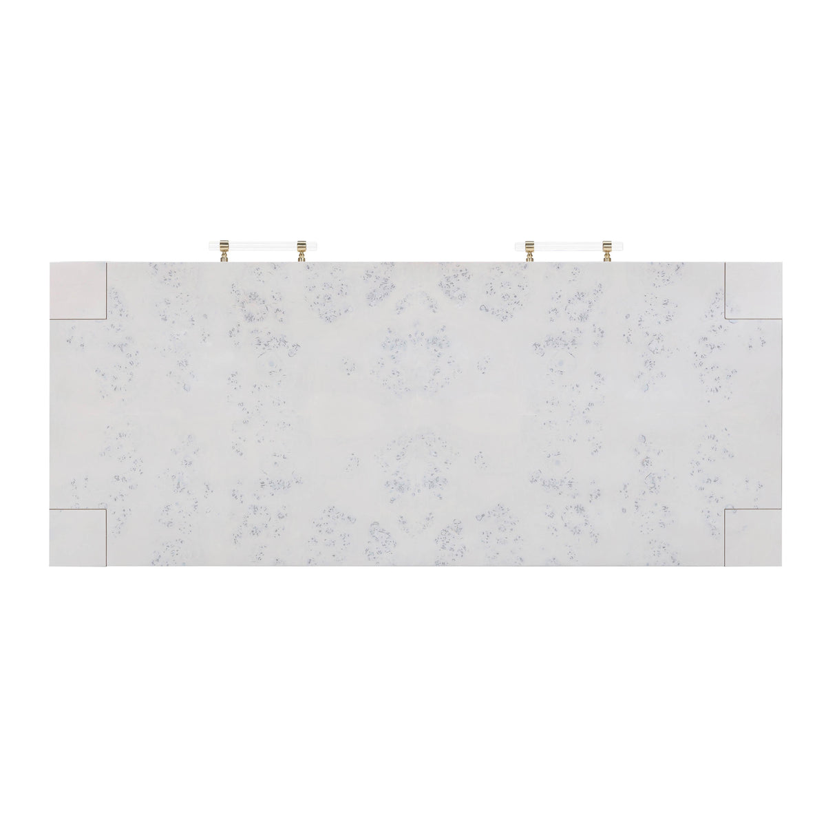 Blythe White Burl Rectangular Desk- Luxury Living Collection