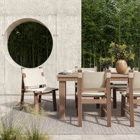 Essie Natural Outdoor 75" Rectangular Dining Table