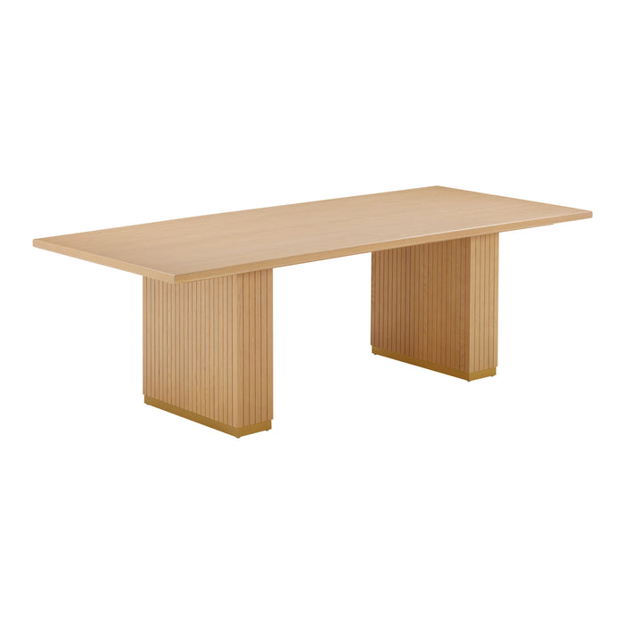 Davion 96" Natural Ash Wood Rectangular Dining Table - Luxury Living Collection