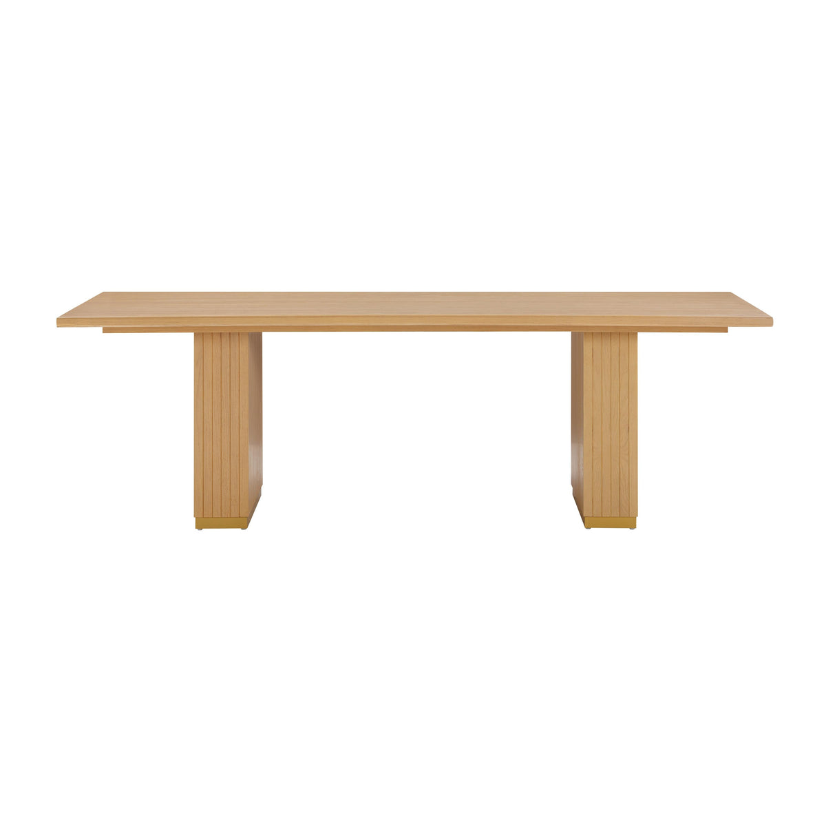 Davion 96" Natural Ash Wood Rectangular Dining Table - Luxury Living Collection