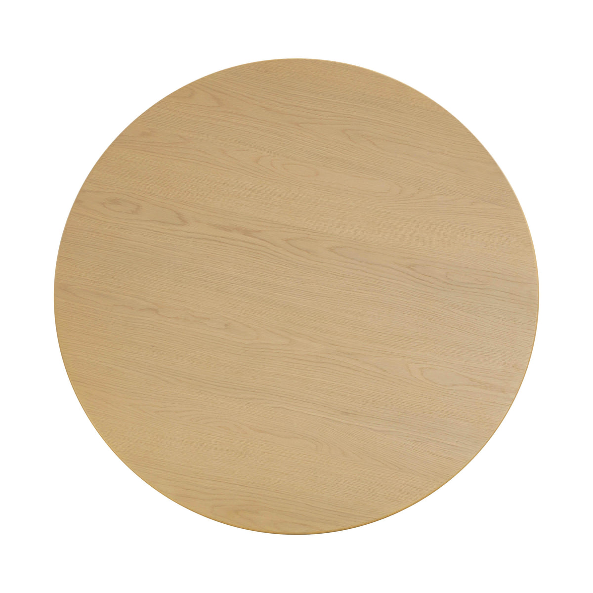 Davion 47" Natural Ash Wood & Gold Round Dining Table - Luxury Living Collection