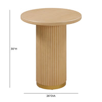 Davion 26" Natural Ash Wood Entry Table