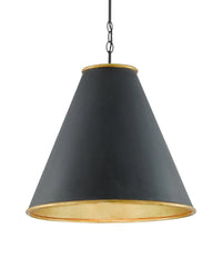 Charlize Black & Gold Leaf Iron Pendant (2 Sizes Available)