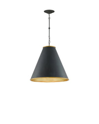 Charlize Black & Gold Leaf Iron Pendant (2 Sizes Available)