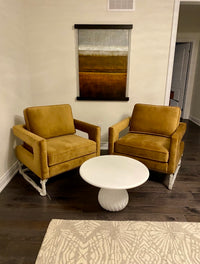 Glimer Cognac Velvet Accent Chair - Luxury Living Collection