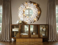 Kourtney 55” Alabaster 14 Light Mirror - Luxury Living Collection