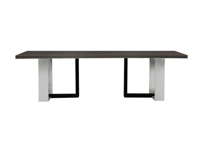 Riviera 105" Dining Table - Polished Stainless Steel Base