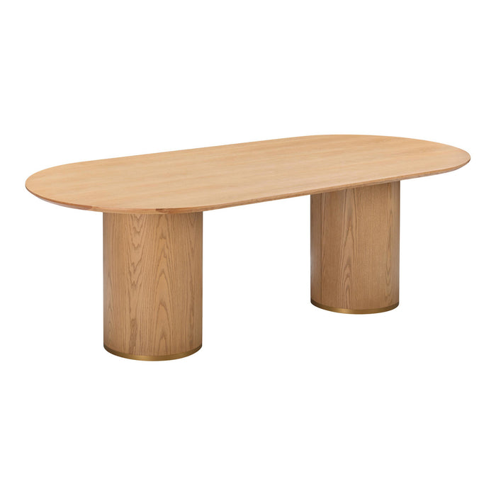 Bartolo Natural Ash Wood Oval Dining Table - Luxury Living Collection