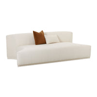 Pablo Cream Boucle Modular Armless Loveseat - Luxury Living Collection