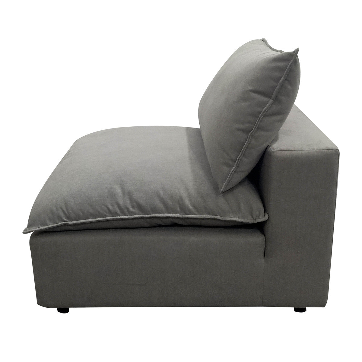 Carlie Slate Modular Armless Chair - Luxury Living Collection