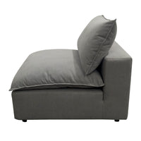 Carlie Slate Modular Armless Chair - Luxury Living Collection