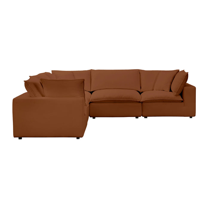 Carlie Rust Modular L-Sectional Sofa - Luxury Living Collection