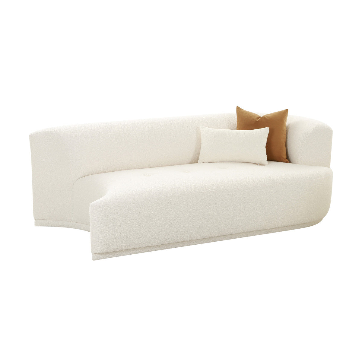 Pablo Cream Boucle Modular RAF Loveseat - Luxury Living Collection