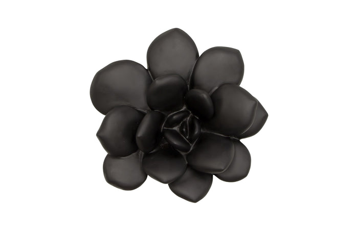 Blossom Smooth Matte Black Wall Art