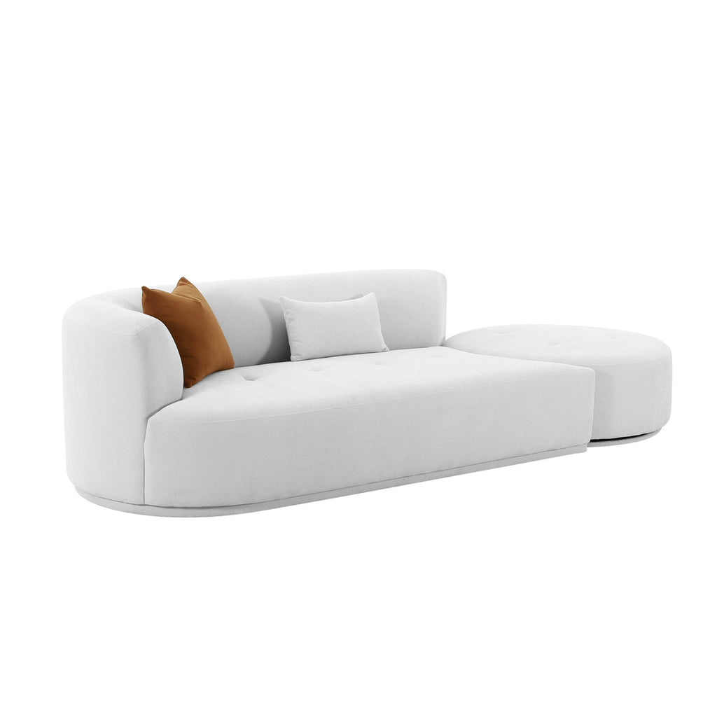 Pablo Grey Velvet 2-Piece Chaise Modular LAF Sofa - Luxury Living Collection