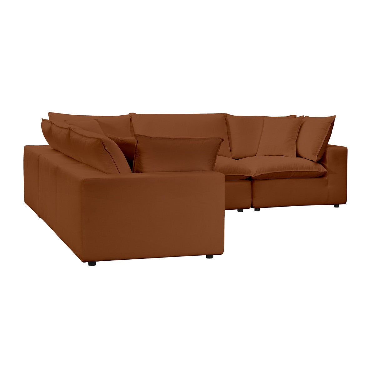 Carlie Rust Modular L-Sectional Sofa - Luxury Living Collection