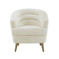 Julietta Cream Velvet Accent Chair - Luxury Living Collection