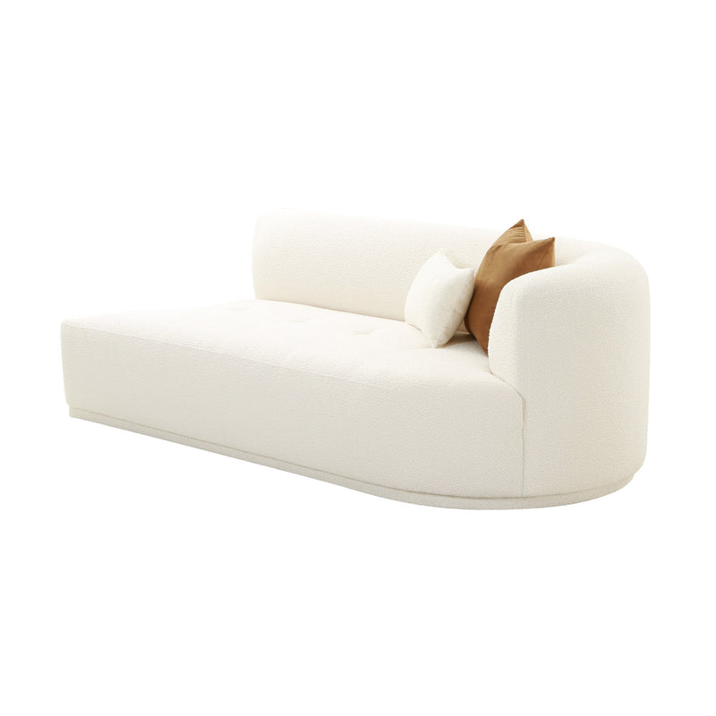 Pablo Cream Boucle Modular RAF Loveseat - Luxury Living Collection