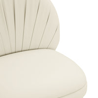 Bloom Cream Vegan Leather Dining Chair