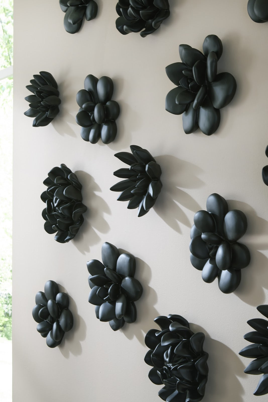 Blossom Smooth Matte Black Wall Art