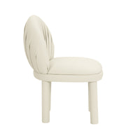 Bloom Cream Vegan Leather Dining Chair